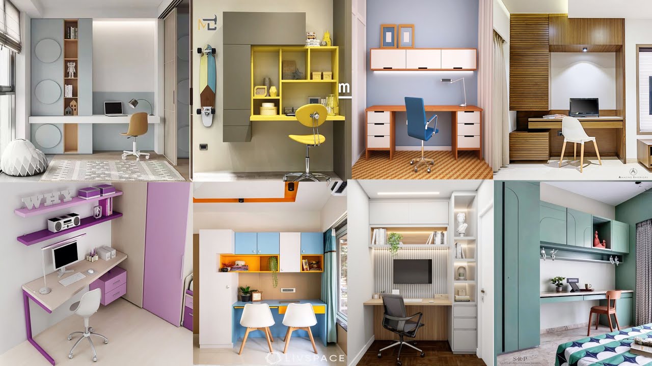 Latest Study Table design with Bookshelf | Study Table Design Ideas | Kids Study Table Design