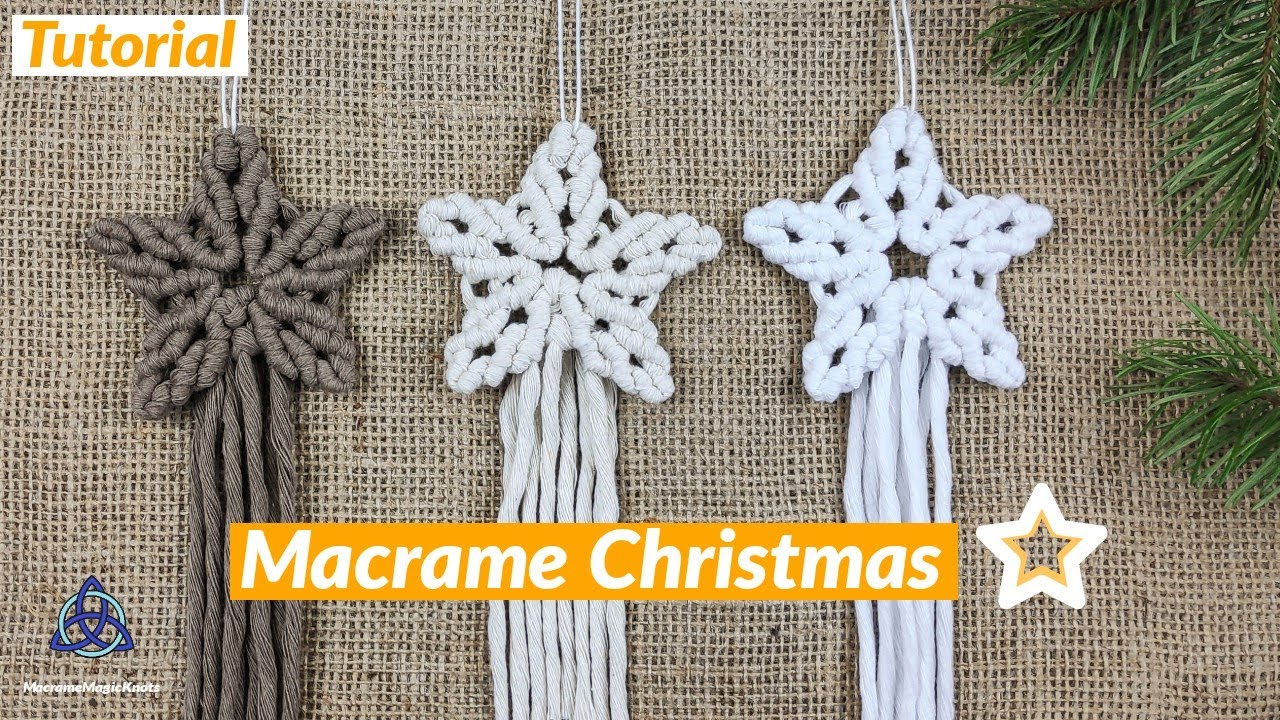 DIY Macrame STAR made with ONLY 4 Cords