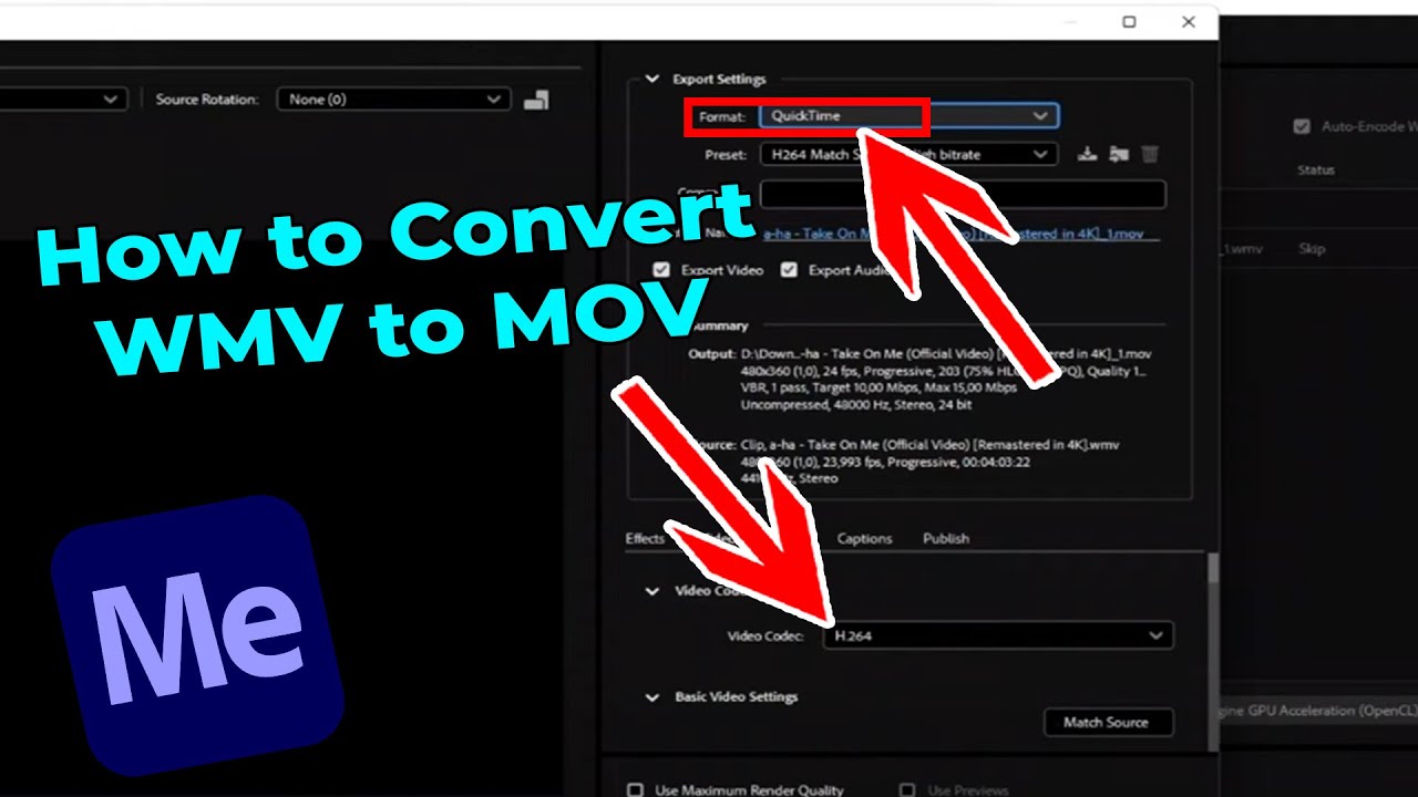 How to Convert WMV to MOV Using Adobe Media Encoder