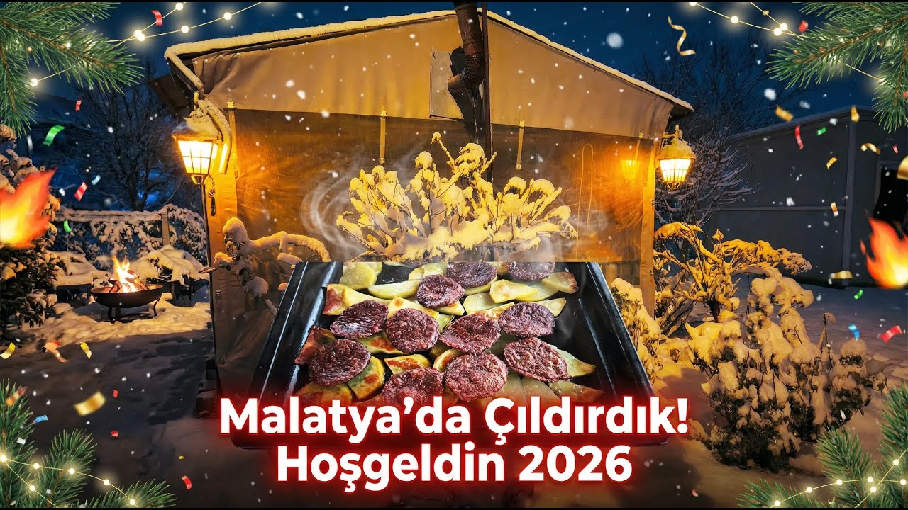 MALATYA Kar Fırtınasında Sobayla Köfte Yaptık… Delirdik mi Biz?