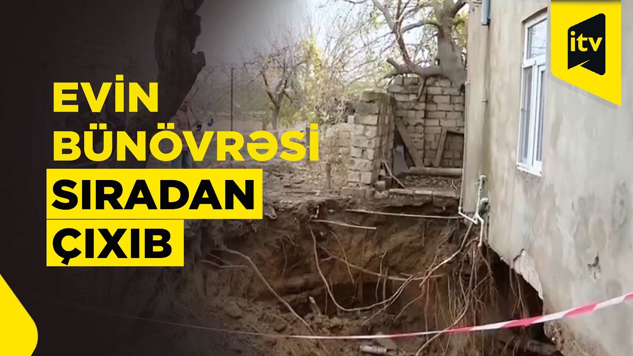 Biləcəridə yaşayış evinin b&uuml;n&ouml;vrəsi &ccedil;&ouml;k&uuml;b
