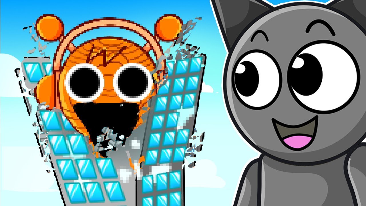 GIANT SPRUNKI VS BUILDINGS!