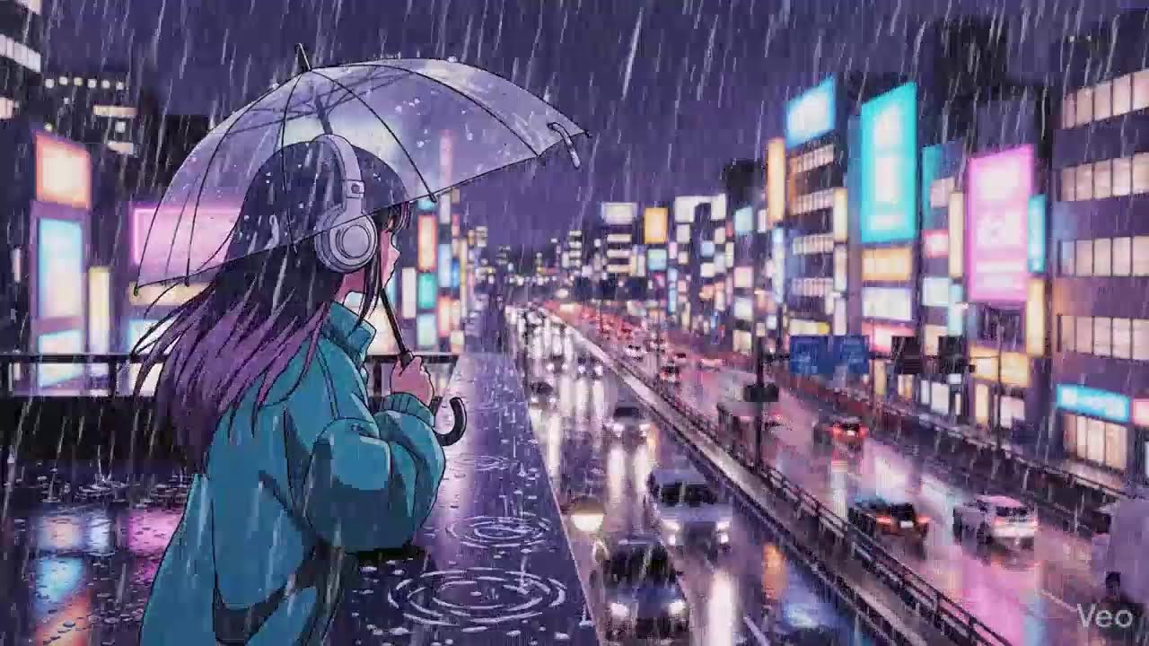 Soft Rain at Night 🌧️ Japanese City Lofi Beats