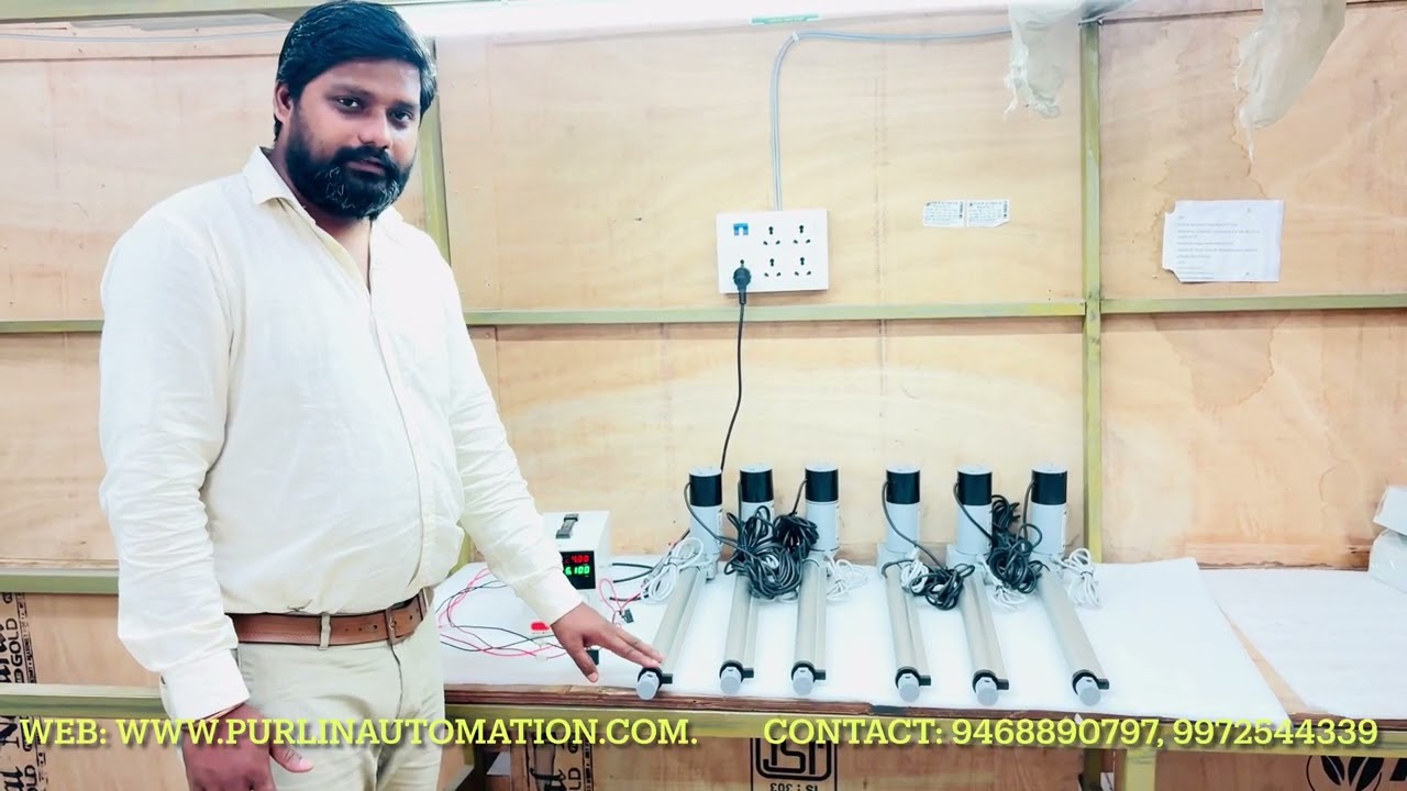 High-Speed Linear Actuator | 100 mm/sec | 450 mm Stroke | 50N Load | Encoder-Based Position Feedback