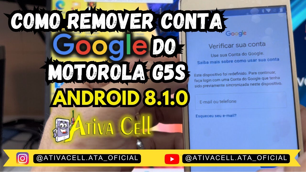 COMO REMOVER CONTA GOOGLE DO MOTOROLA G5S  ANDROID 8.1.0        #tecnologia #shorts #assistencia