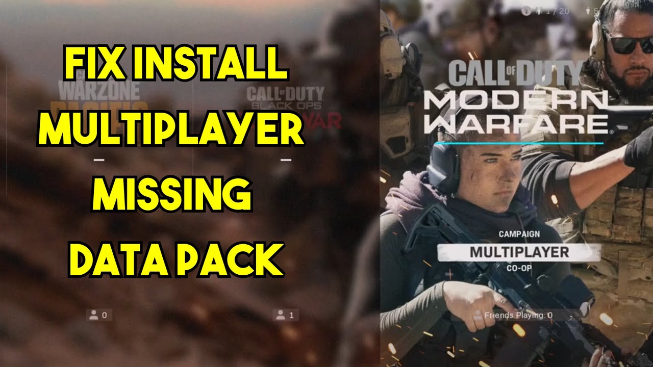 How To Fix Install Multiplayer Missing Data Pack On Modern Warfare l 2022!!