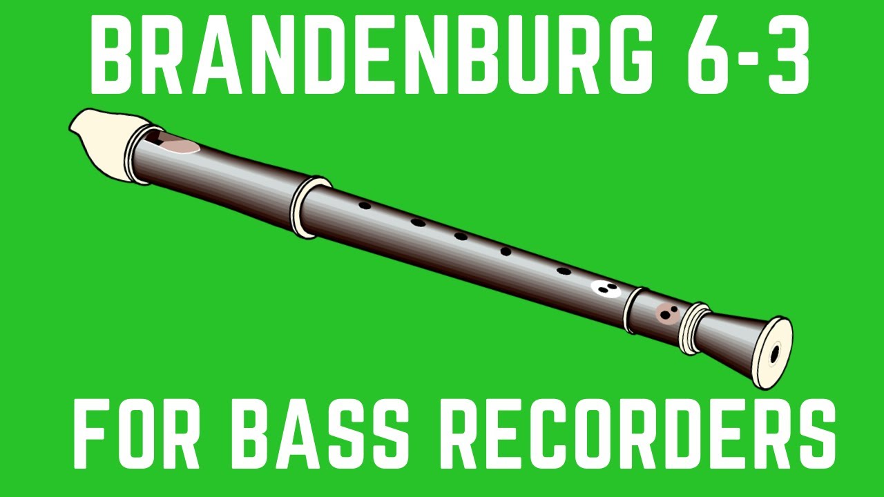 Bach: Brandenburg Concerto #6-3 for Bass Recorder Consort
