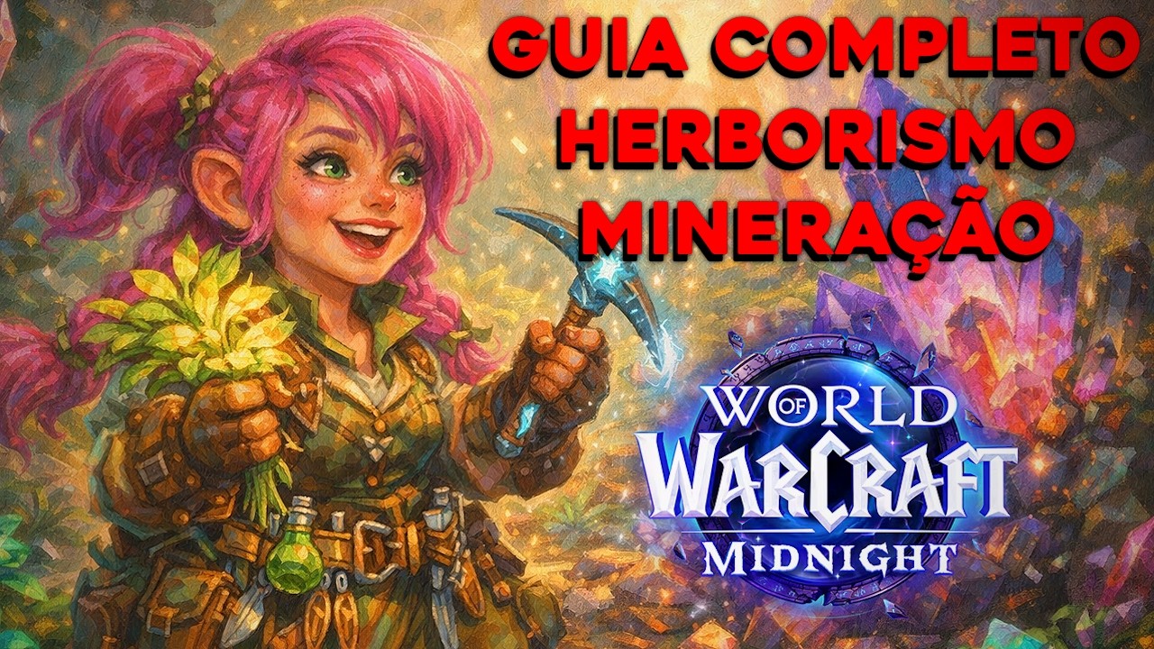 Fique RICO na MIDNIGHT! 💎 Guia Completo de Mineração e Herborismo (META do Gold)