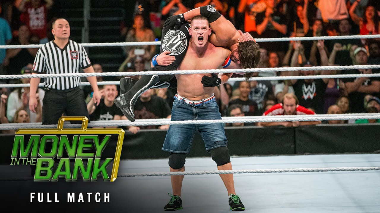 ПОЛНЫЙ МАТЧ: Джон Сина против Эй Джей Стайлза: WWE Money in the Bank 2016