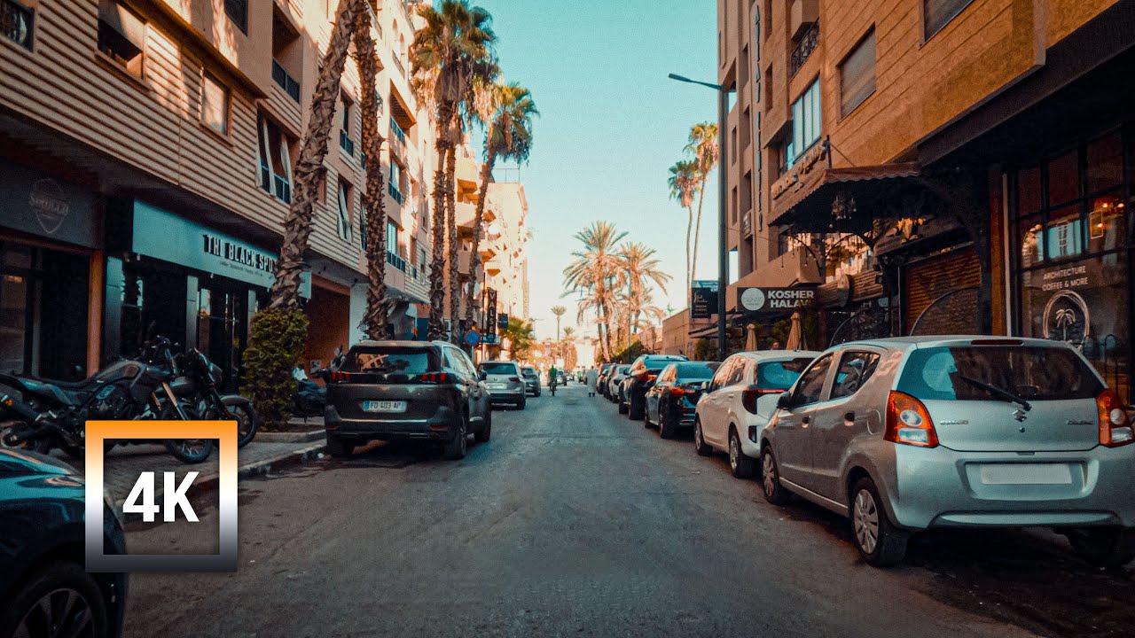 Marrakech 4K - Driving Downtown - Morning Drive ( @Street MA )