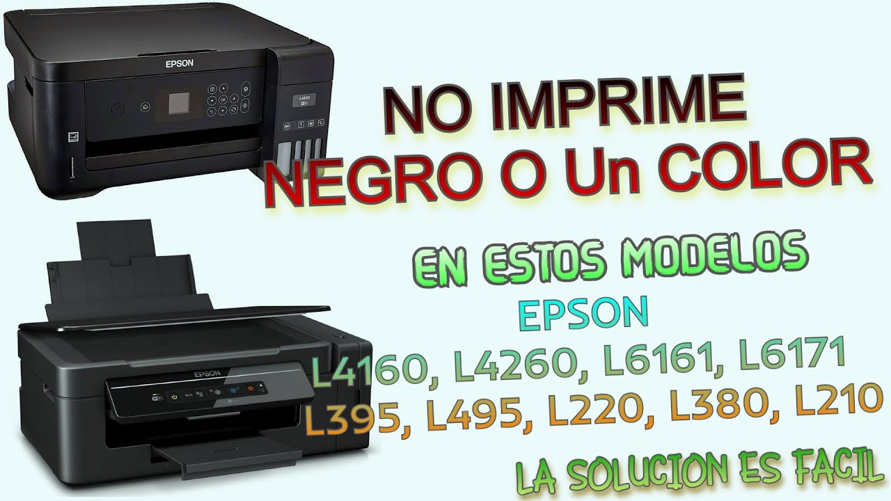 No imprime negro en Epson  - Solucion II (2022)