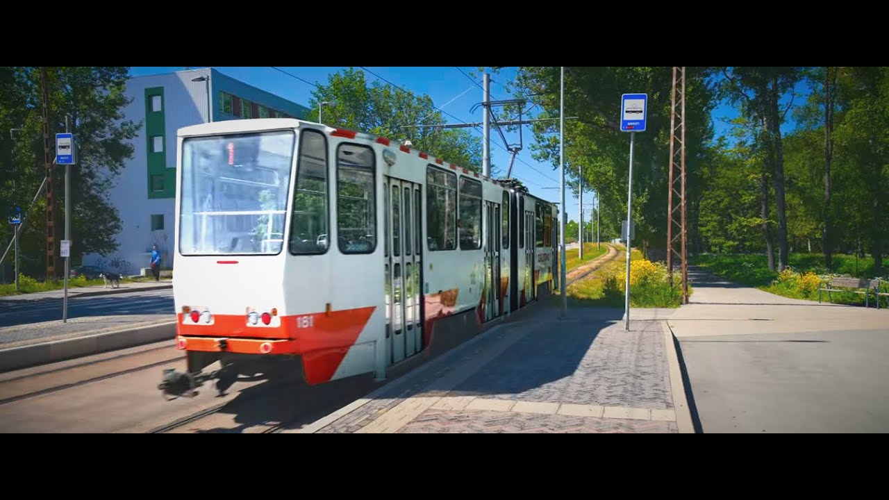 Estonia, Tallinn, tram 1 ride from Angerja to Marati