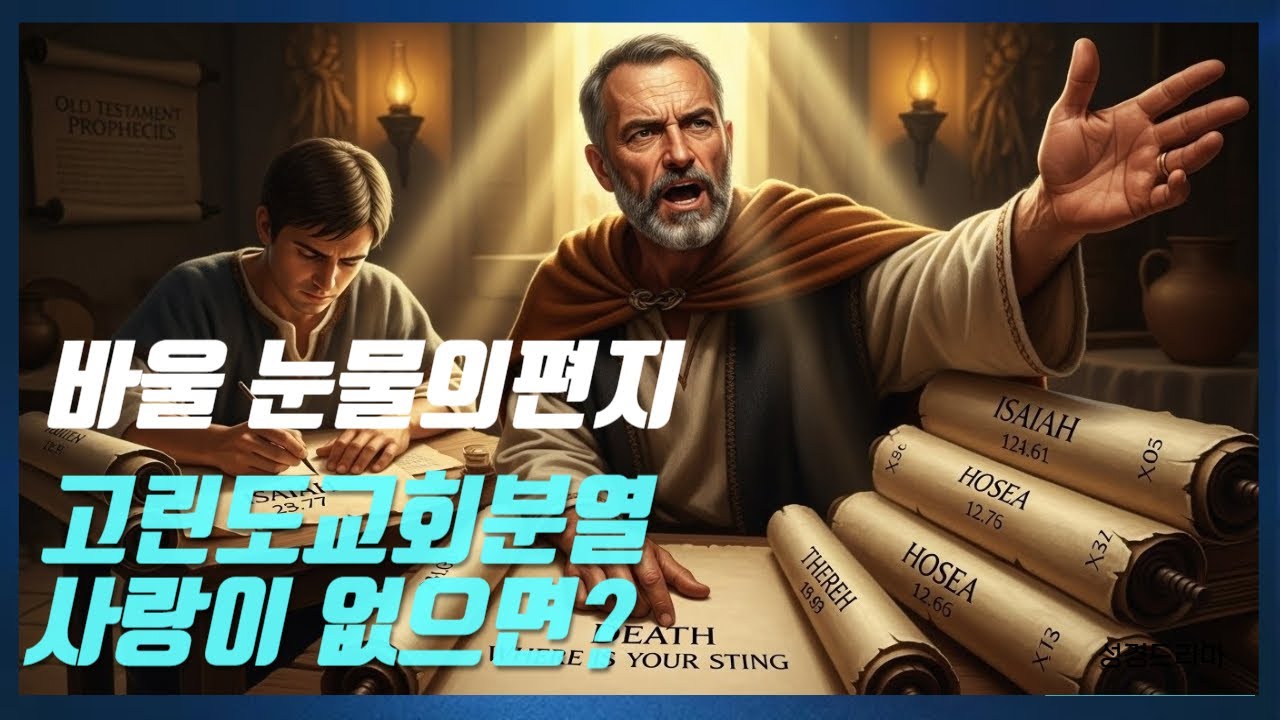 고린도교회 사랑의편지 #성경드라마 #바이블시선 #시니어성경 #고린도전서#사랑장#사랑의찬가#바울서신#교회분열#영적은사#성경라디오극장