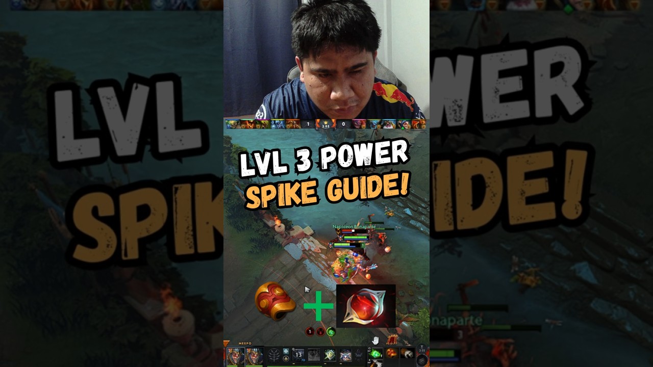 How to First Blood Shadow Fiend with Meepo (Lvl 3 Power Spike Guide!) #dota2 #meepo