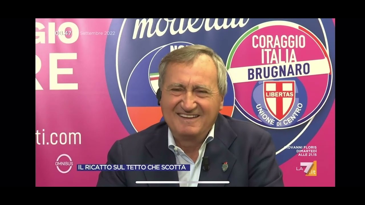 Luigi Brugnaro - Omnibus, La7 - 6 settembre 2022