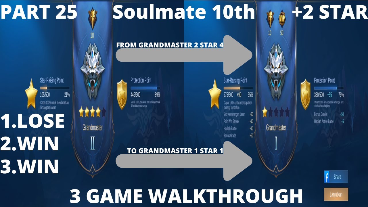 PART 25 PUSH RANK MOBILE LEGENDS (GRANDMASTER 2 STAR 4 - GRANDMASTER 1 STAR 1) NO COMMENTARY