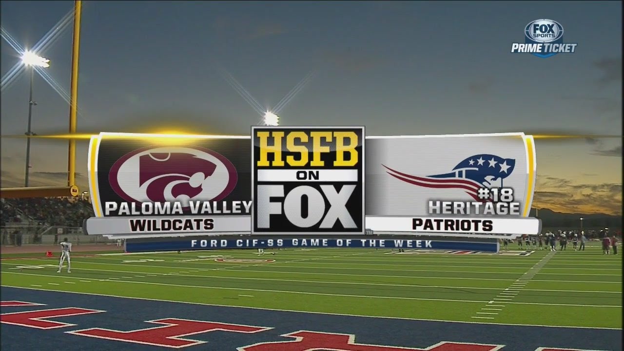 NFHS 2016 / Week 11 / 04.11.2016 / Paloma Valley Wildcats (CA) vs. Heritage Patriots (CA) / 720pier