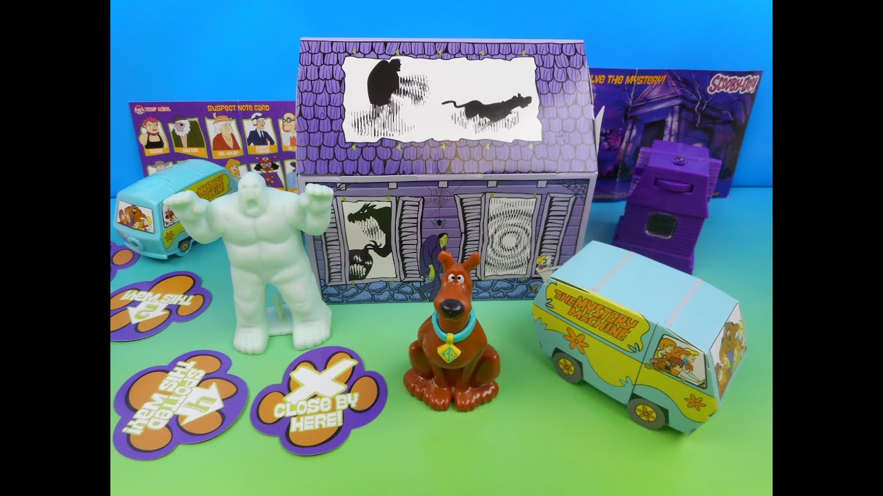2014 SCOOBY DOO SET OF 5 WENDY'S  MEAL TOY'S VIDEO COLLECTION REVIEW
