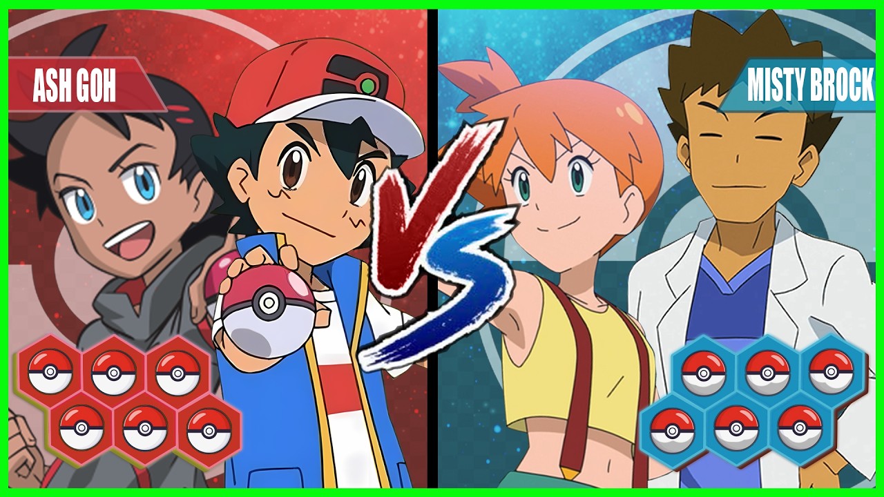 Pokémon Battle Pedia: ASH and GOH Vs. MISTY AND BROCK