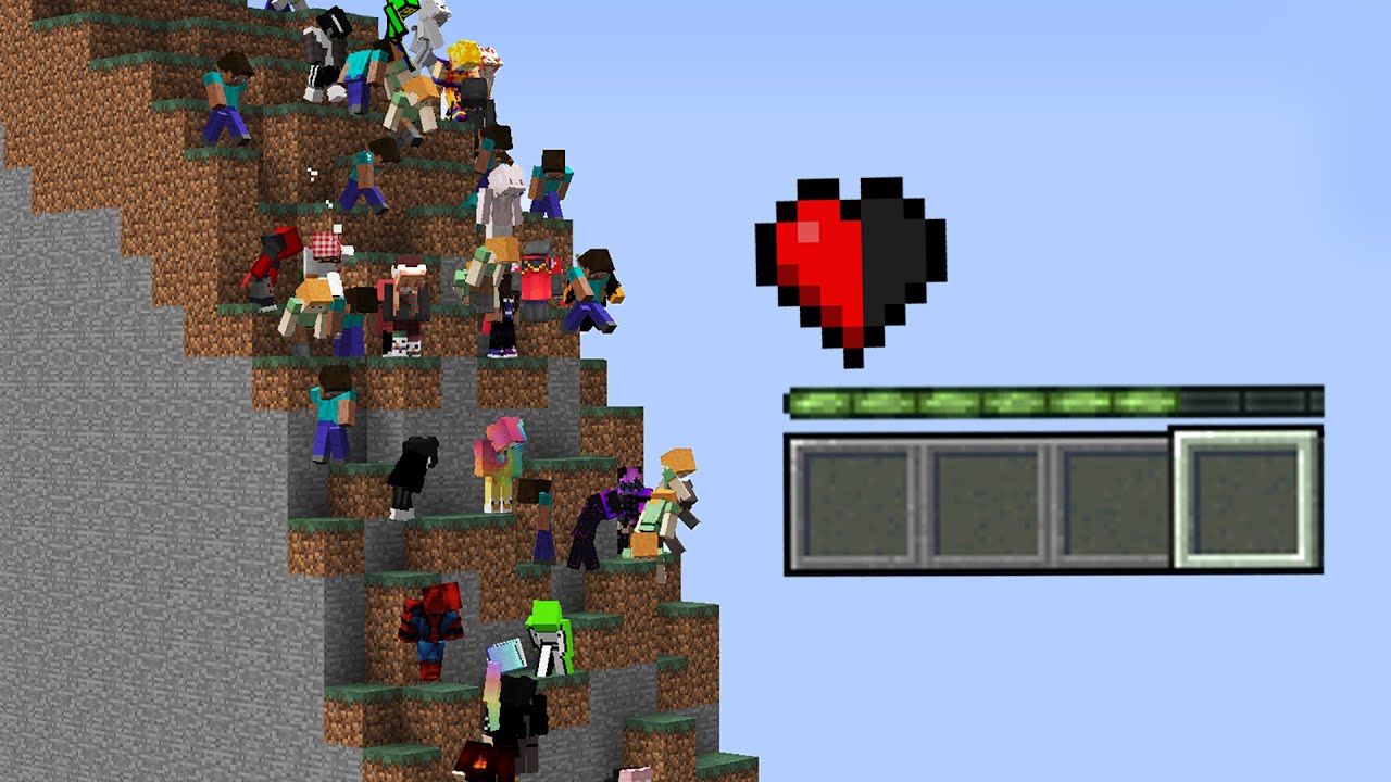 100 kişiyle minecraft AMA herkes YARIM KALP!