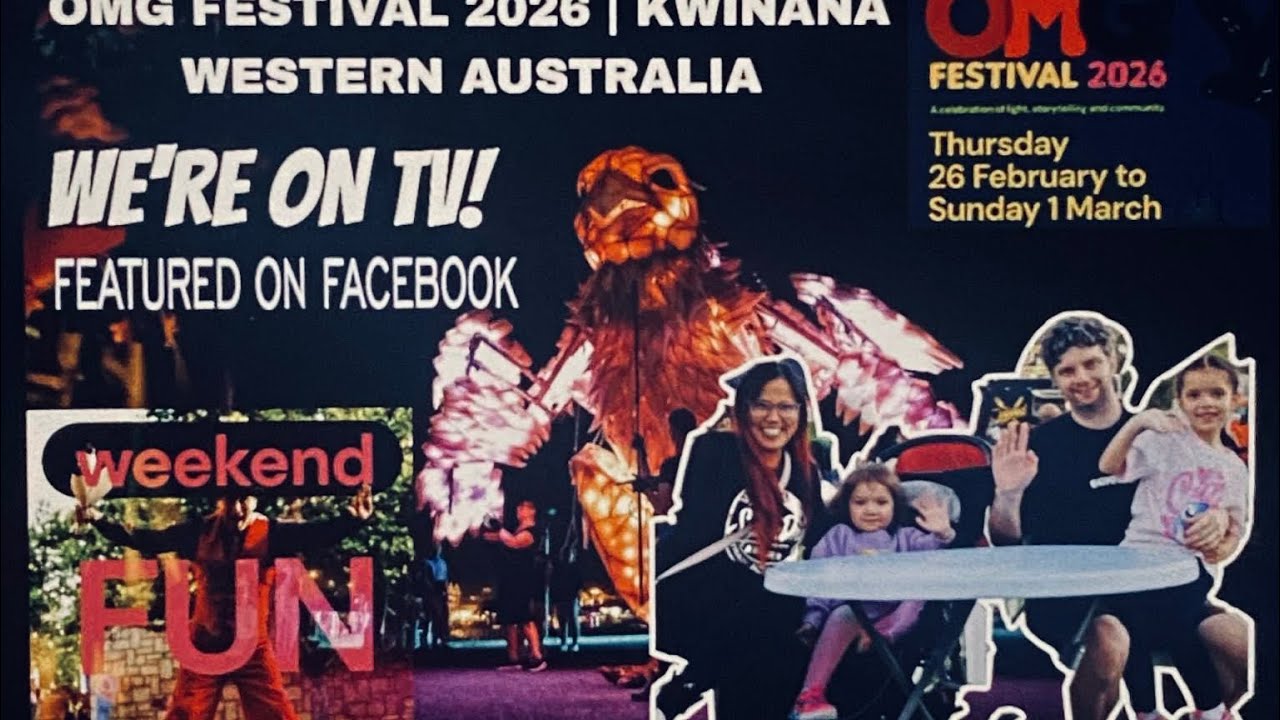 OMG! FESTIVAL 2026 KWINANA WA | FAMILY FUN, KIDS ON TV NEWS & FAMILY FEATURED ON THEIR FACEBOOK PAGE