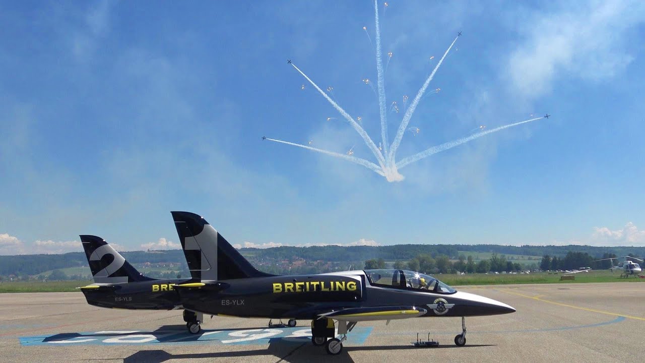 The Real Breitling L-39 Albatros and the RC Turbine Model Jet's Formation flight Unique