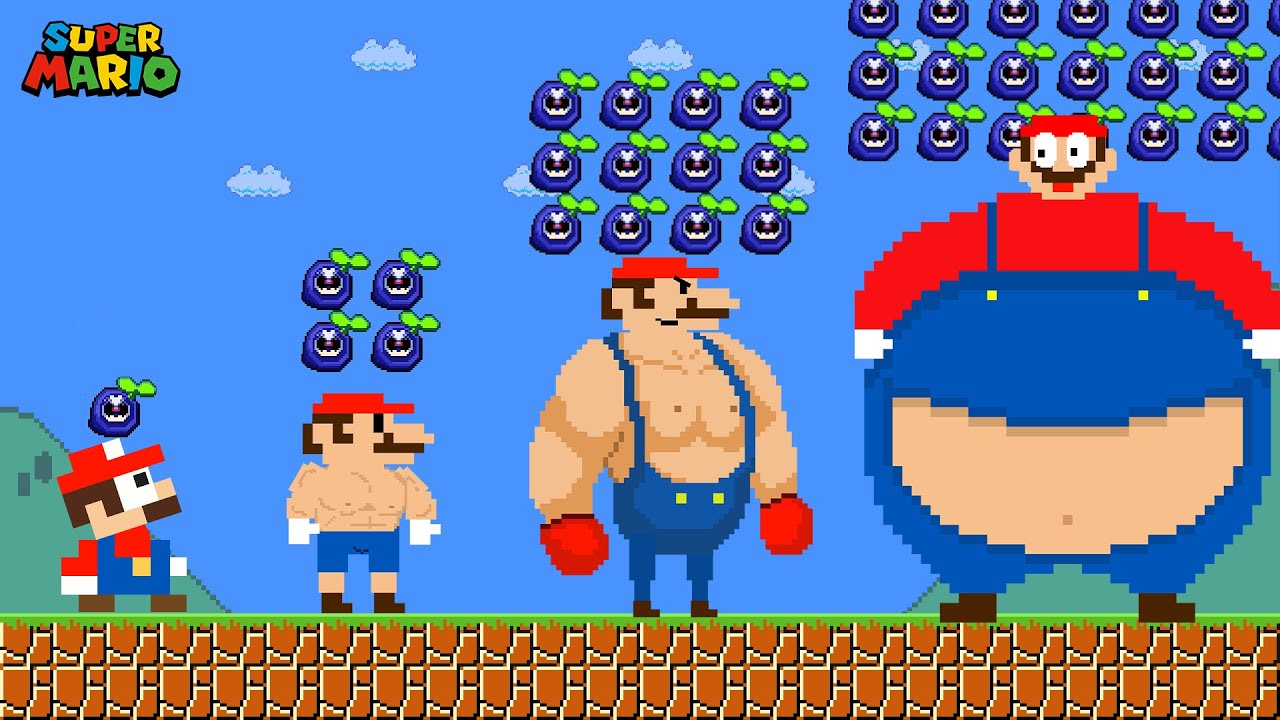 Mario GROWING UP Fattest Ever with 9999 SEEDS Powerups | Game Up