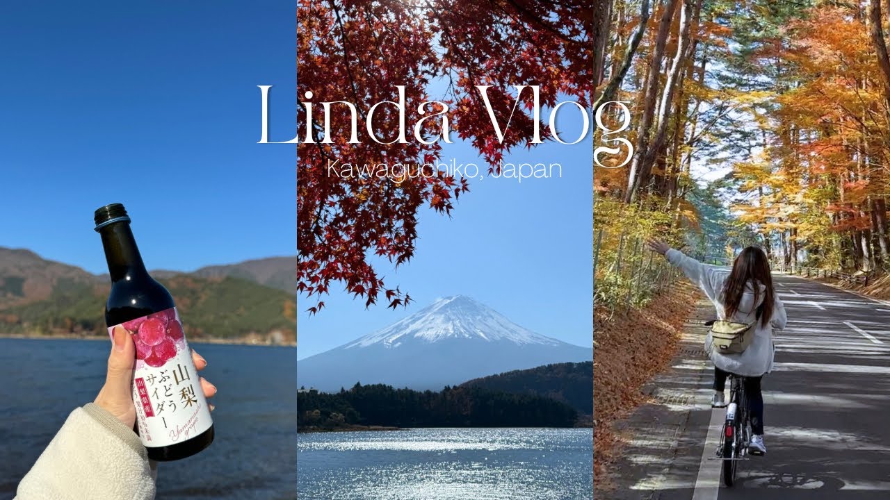 ⌠Japan vlog⌡후지산이 보이는 카와구치코 여행🏔️ (버스 여행, 유람선, 자전거투어, 로컬식당, 시키노야도 후지산, CISCO Coffee, 파노라마 로프웨이)