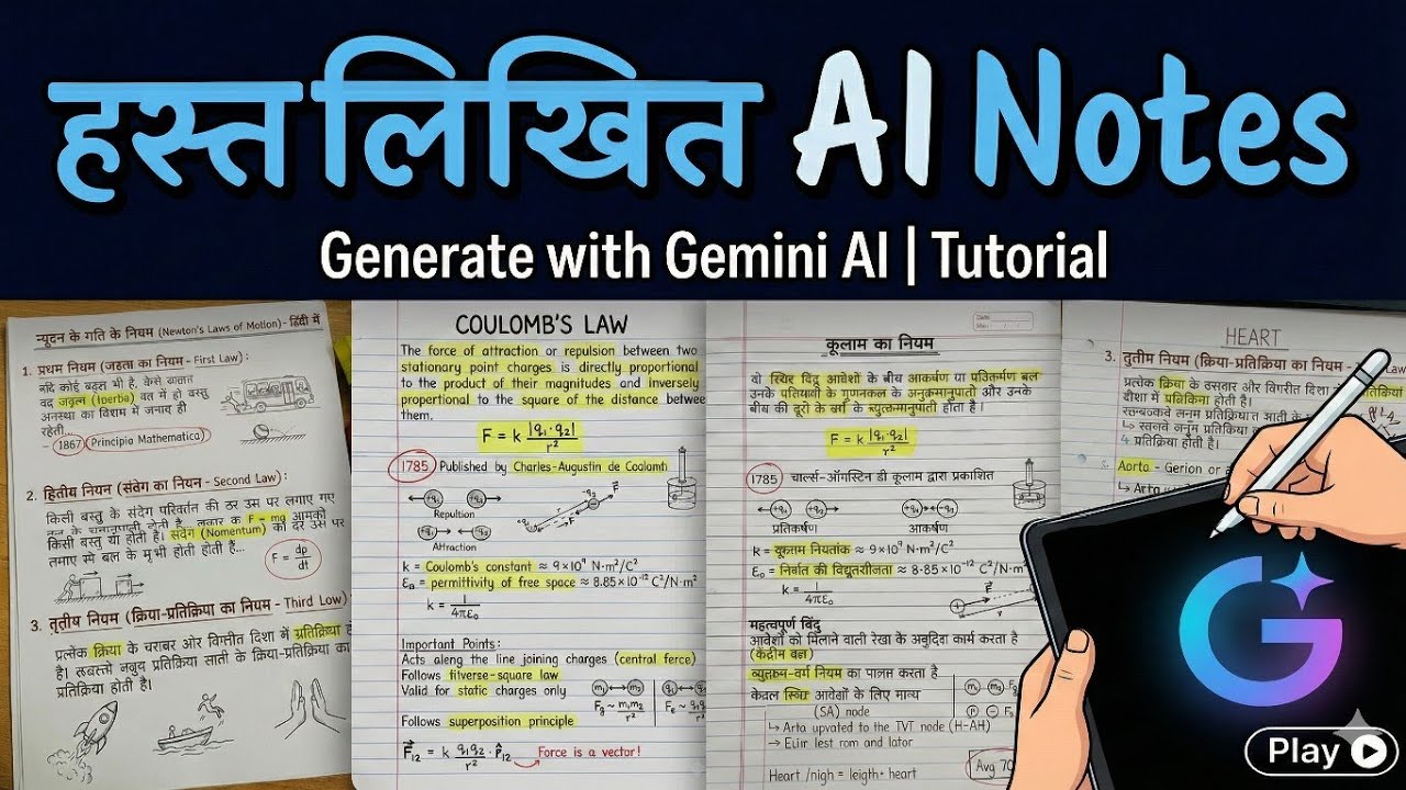 Handwritten AI Notes | How to Generate Handwritten Notes using Gemini AI? (Free & Realistic)