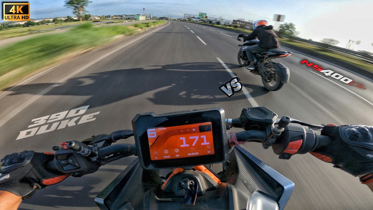 KTM Duke 390 VS Ns 400z (43hp) ⚡ Duke Can Beat NS 400z ? 🔥 The Shaikh 96 || #ns400 #ktm 