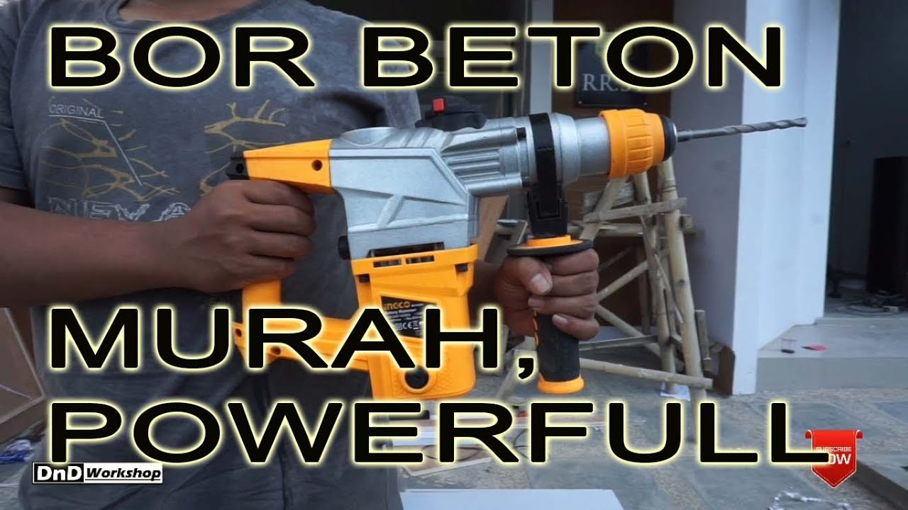 BOR BOBOK BETON / ROTARY HAMMER INGCO RH10508 REVIEW INDONESIA