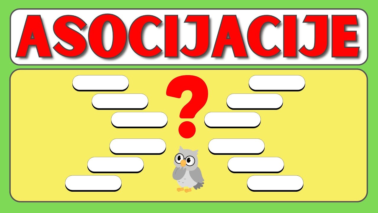 Asocijacije Zabavni  KVIZ pogodi konačno re&scaron;enje