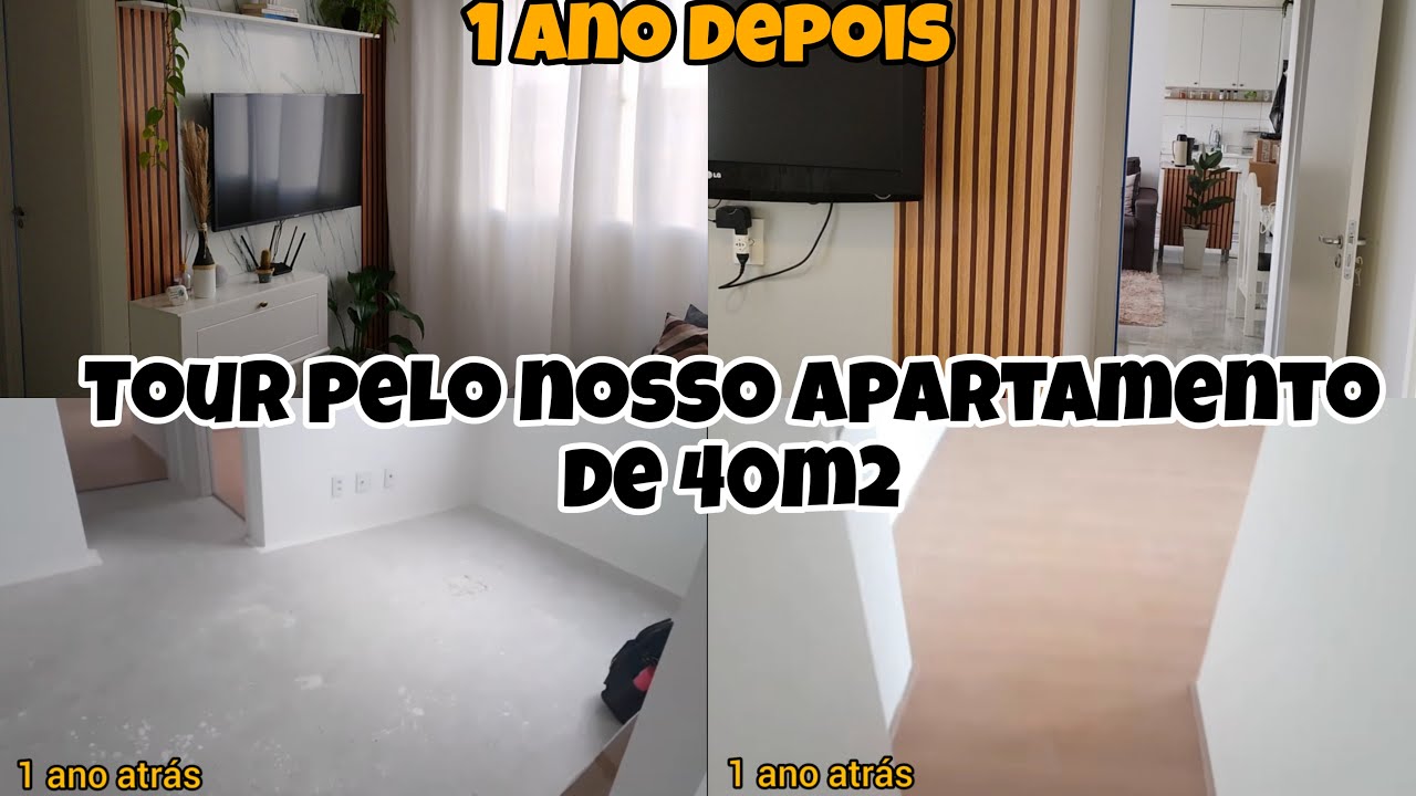 Tour pelo nosso Apartamento de 40m2 da construtora Cury|Comemoração 1ano depois de pegar as chaves🔑