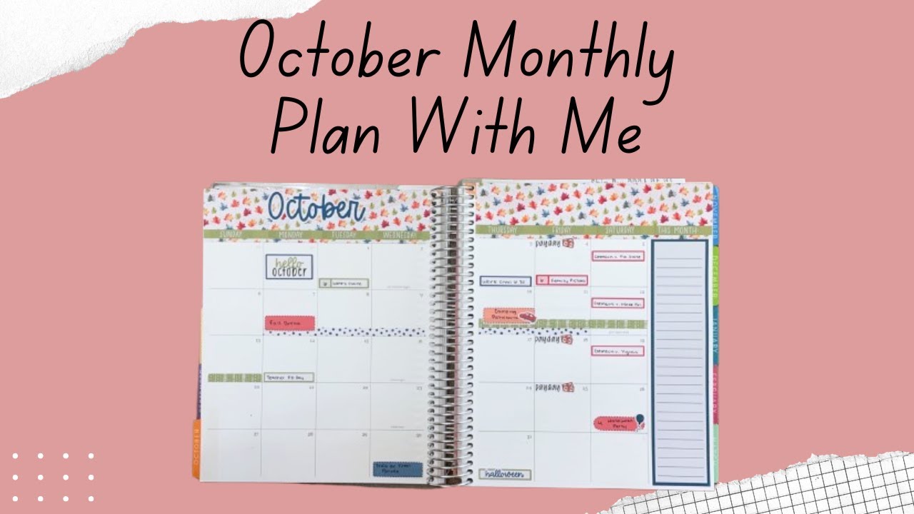 October Plan With Me