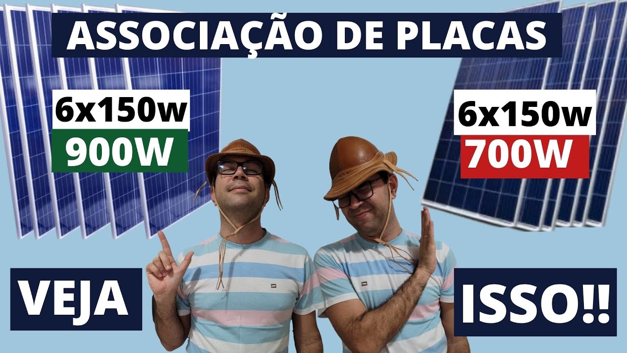 Associação de 6 placas de 150w série e paralelo Potência TOTAL em PWM  MPPT energia Solar Off grid