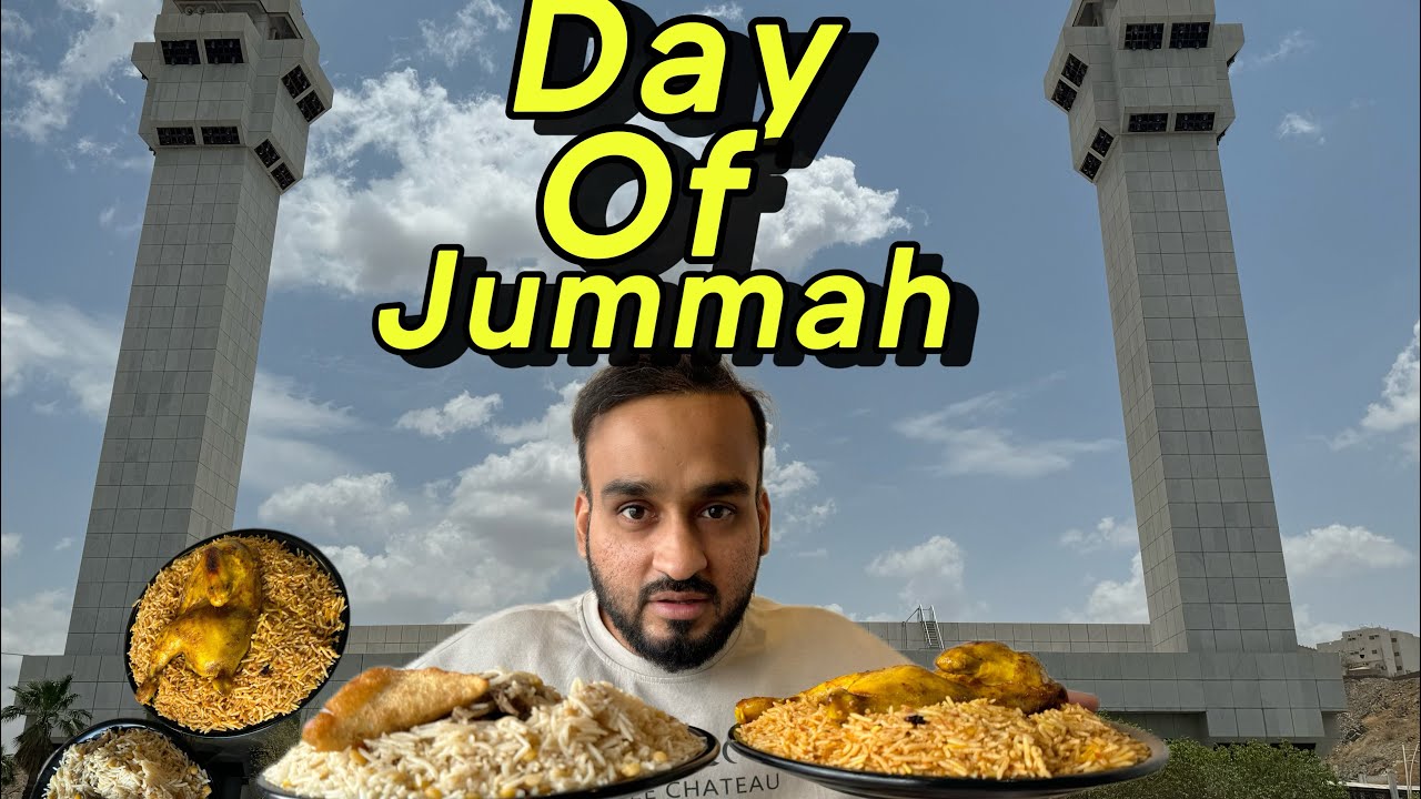 Pray jummah Namaz in Masjid Um ul momenin Hazrat Aisha RA eating traditional Makkah Mandi#food#vlog