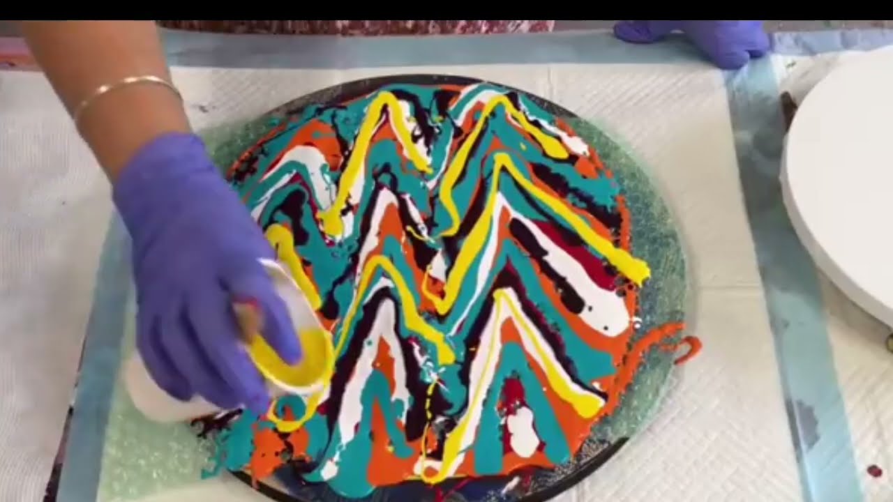 Wow thats different 🤩 DIPPING ON BUBBLE WRAP/ AWESOME EFFECTS /Chevron Style 🤩Blast from the Past