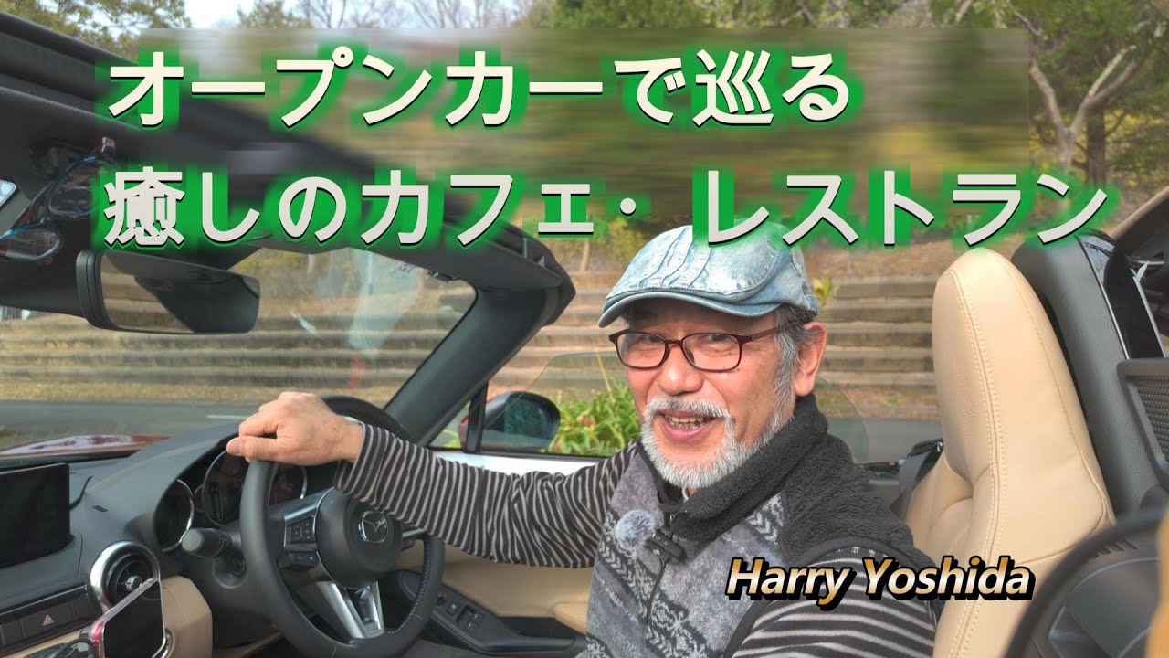 オープンカーで巡る、癒しのカフェ・レストラン：　赤いロードスターで味わう贅沢なひととき。　【宇治市植物公園・レストラン蝶々】編　今このひと時を味わい楽しんで生きよう。