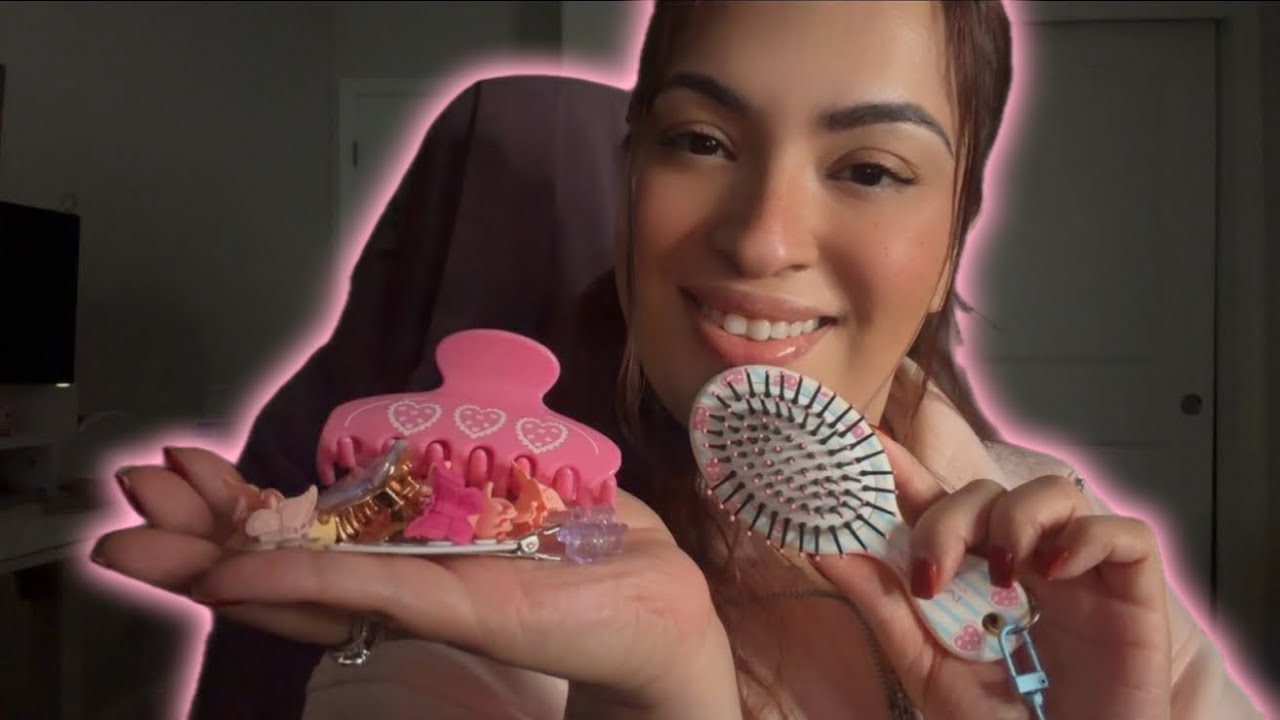ASMR| Hair clipping- applying a variety of clips on your hair 🦋🫶🏻✨- (personal attention, rummaging) 