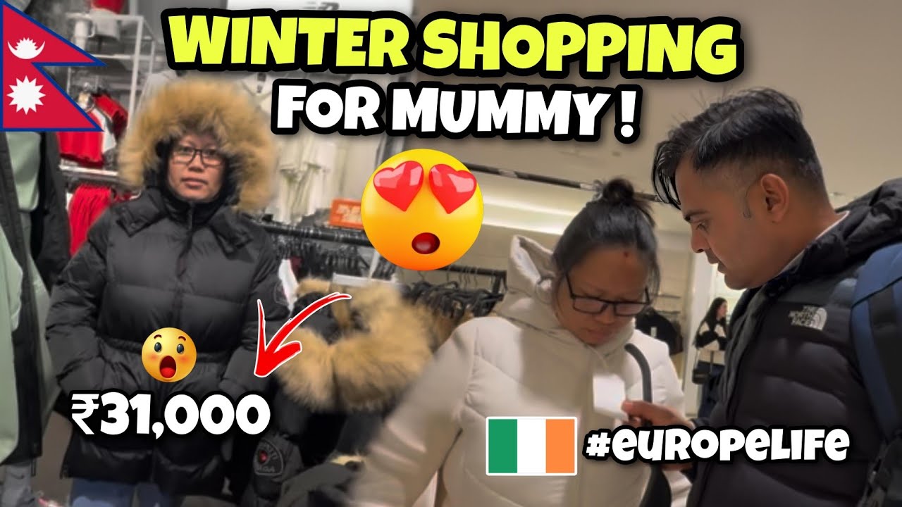Ireland Ma Winter Shopping Gardai Baba Ra Mummy 😍 || Aaba Jado Mahina Suru Vayo 🥶 || Roshan Vlogs