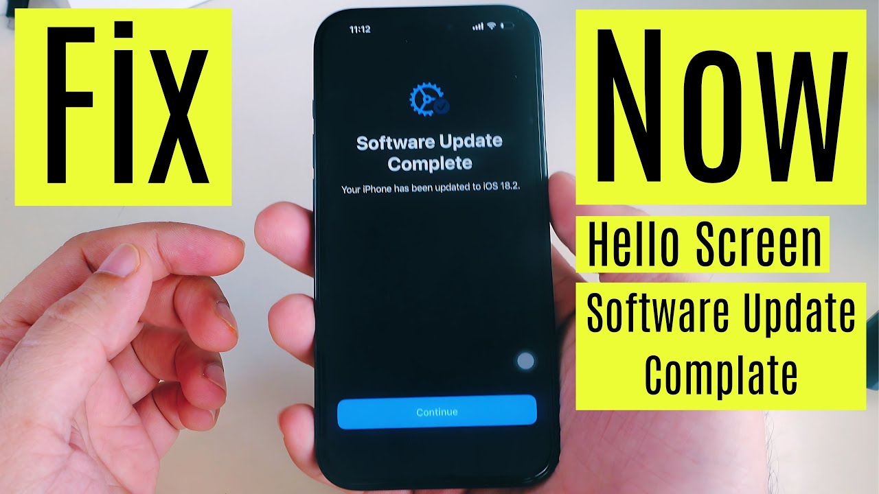 Fix iPhone Stuck on Software Update Complete Screen (iOS 26.2 & iOS 18.7) & Hello Screen