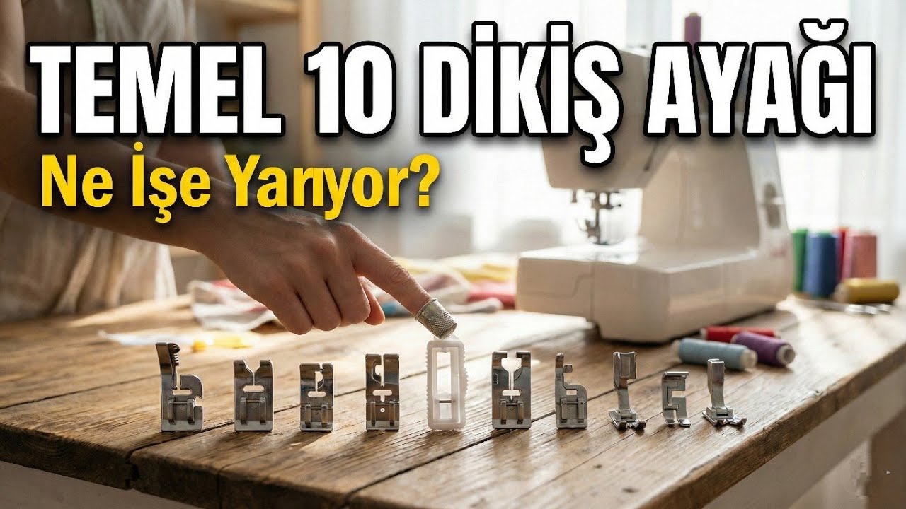 Dikiş Makinesi Ayakları Ne İşe Yarar? | Temel 10 Dikiş Ayağı ve Kullanım Alanları Rehberi