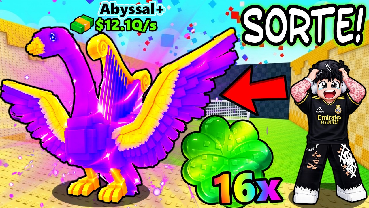 ESSE &Eacute; O BRAINROT ABYSSAL DO 16X MAIS TOP DE TODOS! CHUTE UM BLOCO DA SORTE