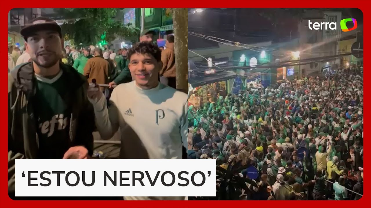 Palmeirenses tomam entorno do Allianz Parque e falam sobre expectativa para duelo contra o Chelsea