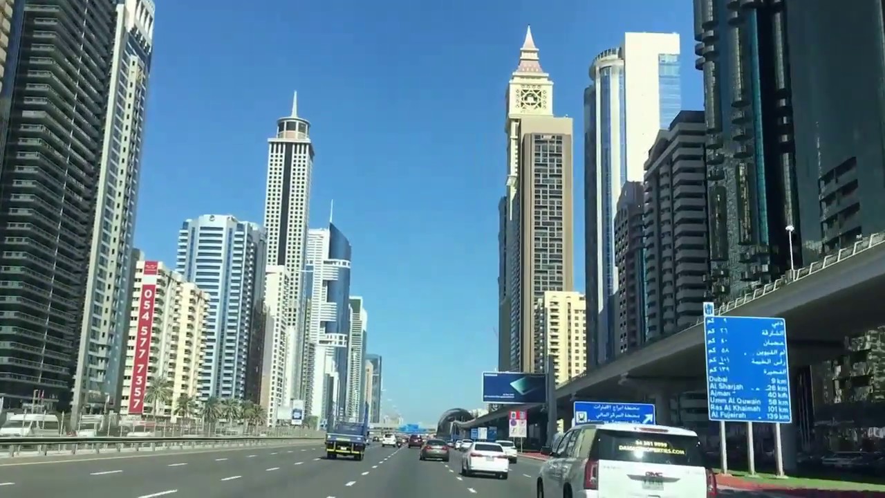 SHEIKH ZAYED ROAD DUBAI, UNI ARAB EMIRATE. Music :  Heroes Tonight