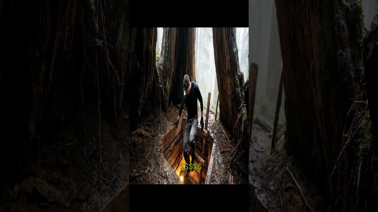 The Secret House Hidden Deep in the Woods #reels #travel #nature #woodworking