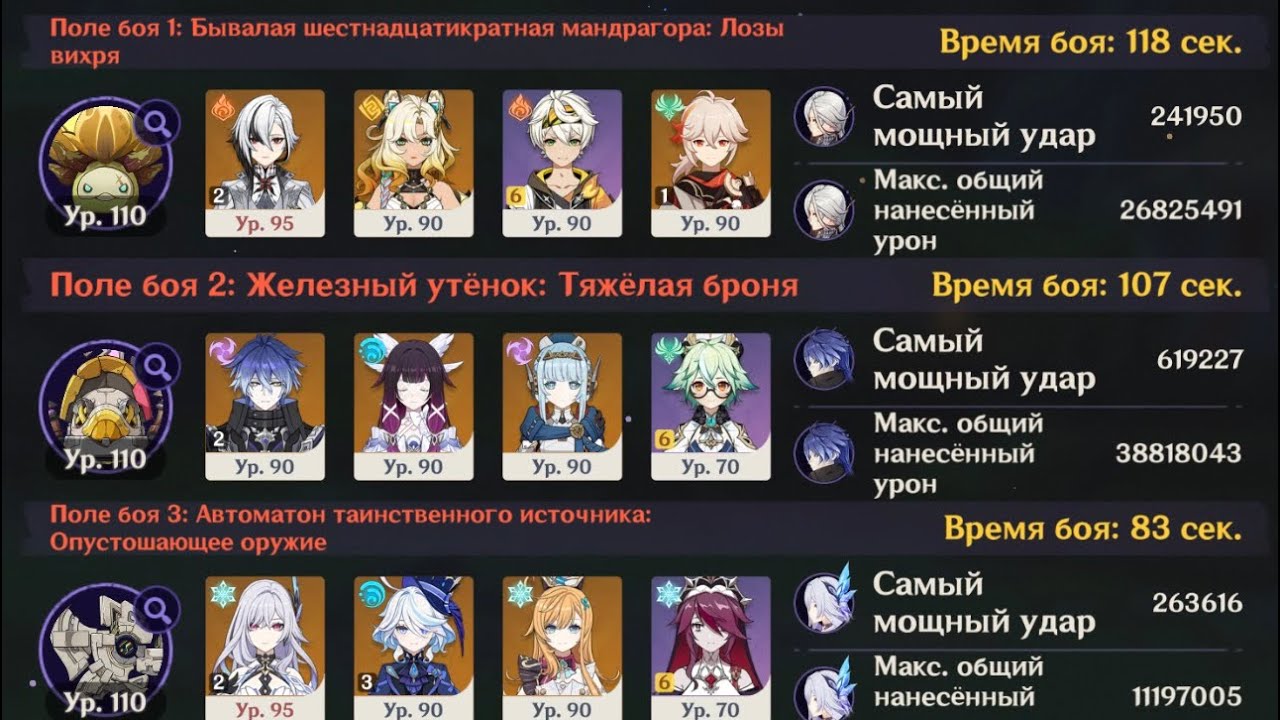 [6.4] Stygian Onslaught Dire Arlecchino/Flins/Skirk С2Р1 Мрачный Натиск 6 сложность