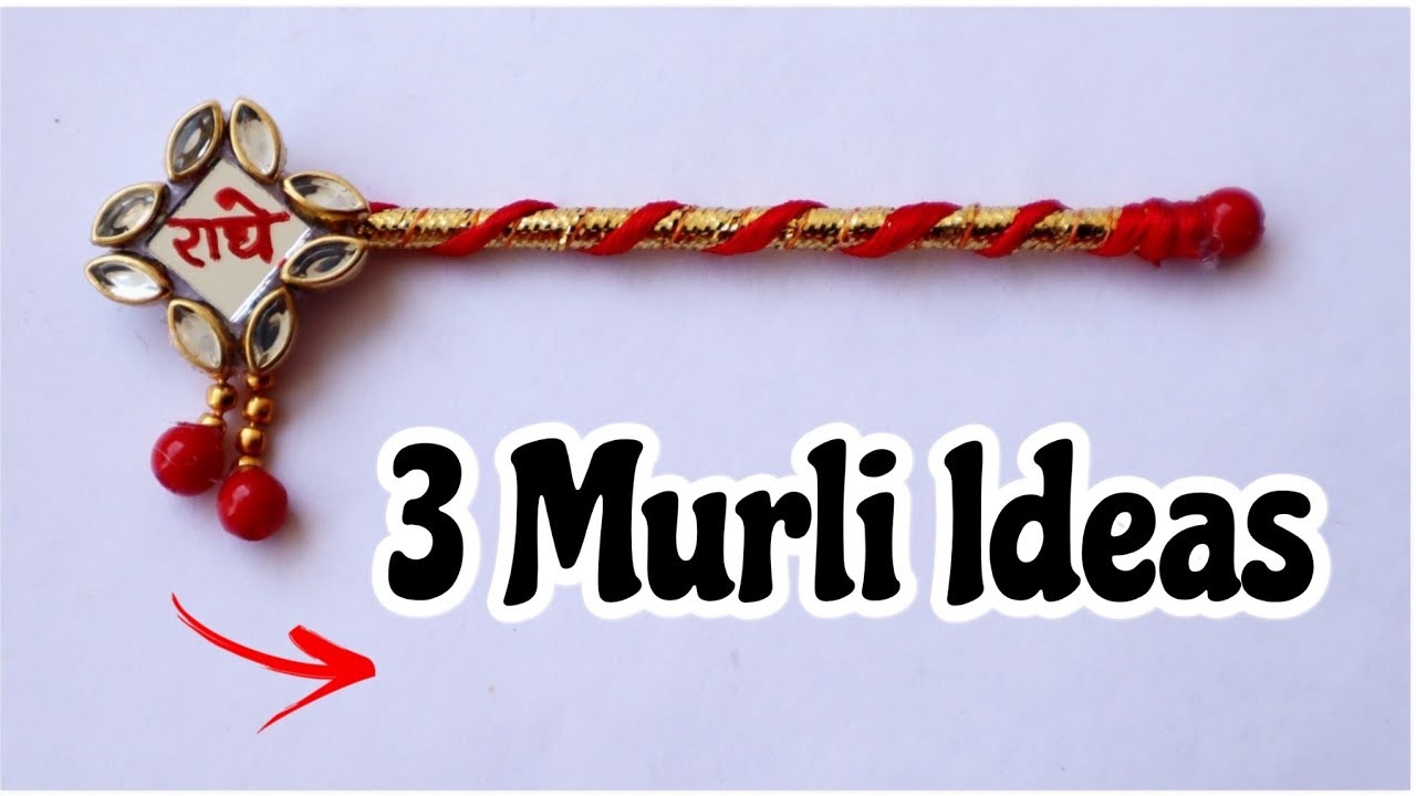 Murli Making from EarBud/3 Murli Ideas/Murli for Ladoo Gopal/Bansuri/Bansi/Flute for Kanha ji