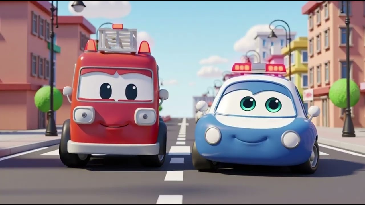 Police Car Nee-Naw 🚓 | Nursery Rhymes & Baby Songs | Kids Safety Song