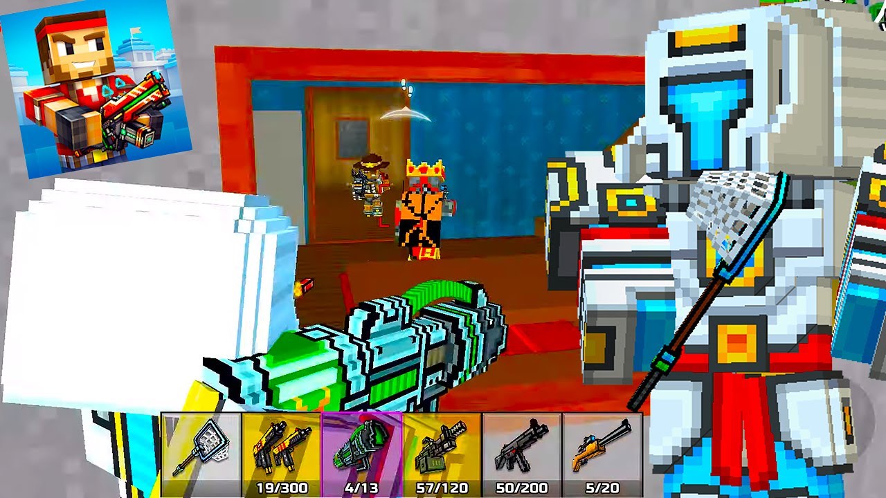 Pixel Gun 3D - ROBOT NUN in the Battle Royale (Funny Kills)